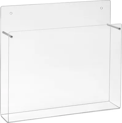 Produktbild von Quadratischer Wandprospekthalter 210x210mm aus Acrylglas / Wandmontage / Bohrlöcher / Acryl