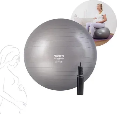Produktbild von Famanu Schwangerschafts-Gymnastikball mit Übungsanleitung und Pumpe - Antiburst - Für Schwangere