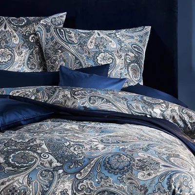 Produktbild von Traumschlaf Mako-Satin Bettwäsche Modern Classic Heerlen indigo 135x200 cm + 80x80 cm