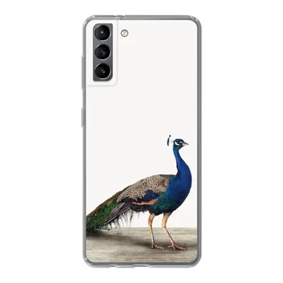 Produktbild von MuchoWow® Handyhülle Schutzhülle Hülle für Samsung Galaxy S21 Plus Pfau - Federn - Vogel - Kinder - Jungen - Mädchen Silikon Softcase Handy Hülle - Handy-Tasche