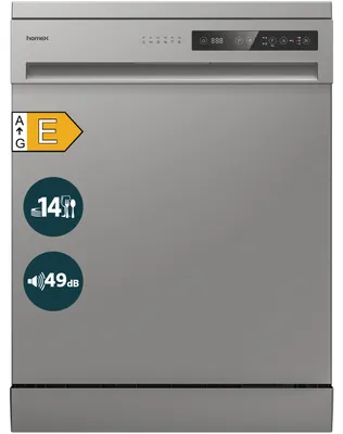 Produktbild von homeX DWFS601449E-S Geschirrspüler 60 cm, Spülmaschine freistehend - 14 Maßgedecke, 6 Programme, AquaStop, Unterbaufähig