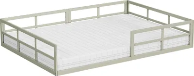 Produktbild von Bodenbett aus Metall Vitalispa Minno Greige 140x200 mit Matratze, Model 57763