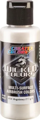 Produktbild von Wicked W360 - Metallic White fine 120ml - Airbrush Farbe - CREATEX 126360