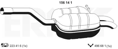 Produktbild von ERNST 156141 Endschalldämpfer für VW Golf V Variant (1K5) Auspuff