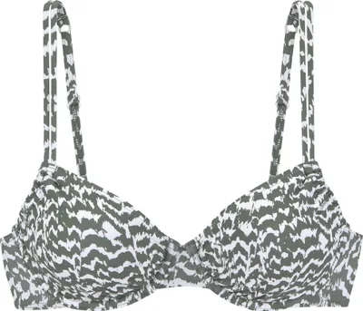 Produktbild von LASCANA Bügel-Bikini-Top Sansa oliv-bedruckt Größe 42 Cup E