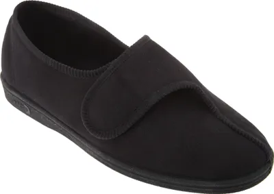 Produktbild von Comfylux Herre Hausschuhe Bill, Wasser abweisend mit Klettverschluss DF819 (47 EU) (Schwarz)