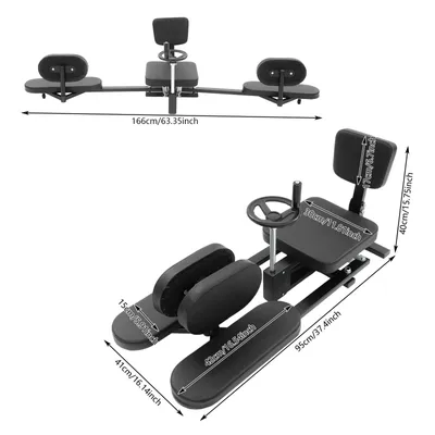 Image de Appareil de stretching, angle réglable, construction durable, couleur noire