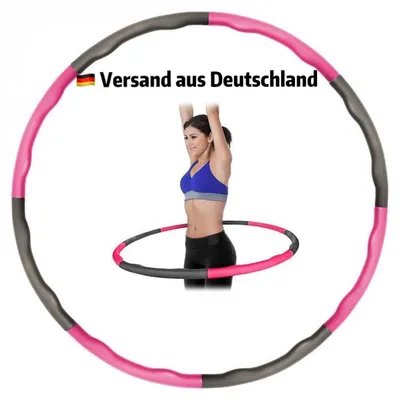 Produktbild von Kabalo Gewichteter zusammenklappbarer gepolsterter Fitness-Workout-Hula-Hoop (Pink / Grau)