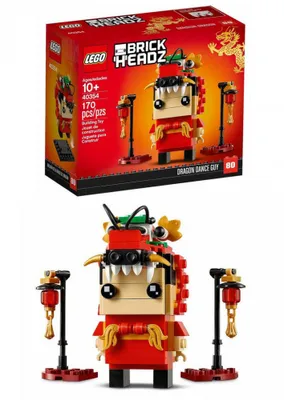 Zdjęcie produktu dla LEGO BrickHeadz Dragon Dance Guy, Zestaw do budowania, 10 lat(a), 170 szt.