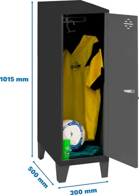 Produktbild von Simonrack Spind SIMONLOCKER DISM SINGLE anthrazit 8425437120336, 1 Schließfach 30,0 x 50,0 x 101,5 cm