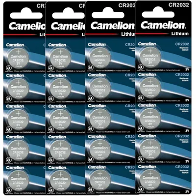 Produktbild von 20x Camelion CR2032 Lithium Knopfzellen Batterie – 4x 5er Blister, ideal für Uhren, Autoschlüssel