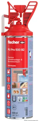 Produktbild von fischer Premium Schnellmontage- & Brunnenschaum PolyurethanPro, B2-Qualität, 500 ml