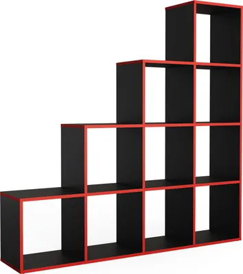 Obrázek produktu pro Vicco Schodišťový regál , 142.4 x 143 cm, Černá/červená/Červená
