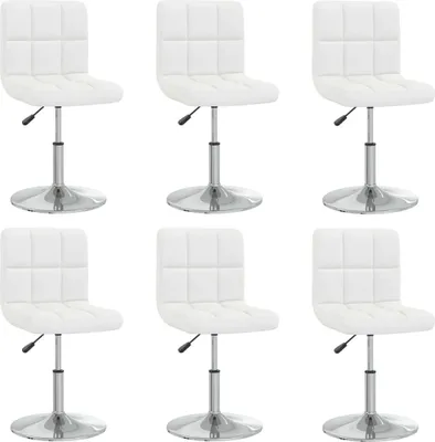 Produktbild von Esszimmerstühle 6 Stk. Weiß Kunstleder