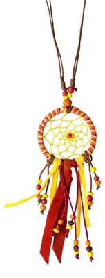 Produktbild von Traumfänger Halskette "Mandala" orange