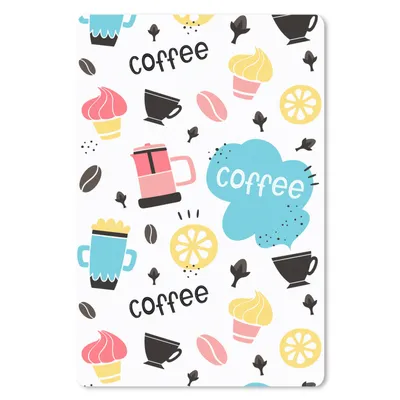 Produktbild von MuchoWow® Mauspad Mousepad Patronen - Kaffeebohnen - Eiscreme 18x27 cm - Mousepads - Maus Mat - Pad - Mausunterlage