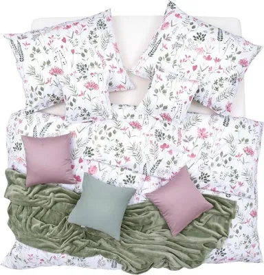 Obrázek produktu pro SCANquilt povlečení KLASIK lucette bílorůžová 100% bavlna 140 x 200/70 x 90 cm