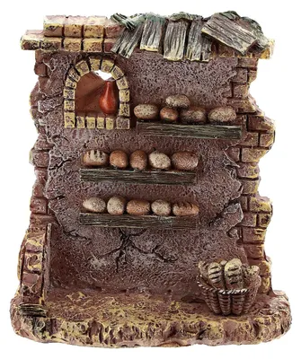 Bäckerei-Krippenfigur 10x8x5 cm, Harz, handbemalt