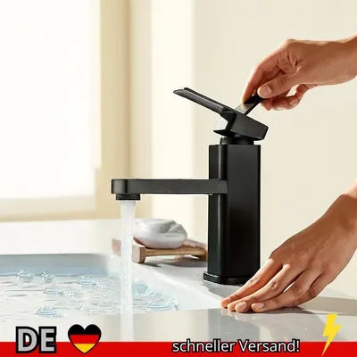 Produktbild von Schwarz Chrom Badarmaturen Warm- und Kaltmischbatterien Waschtisch