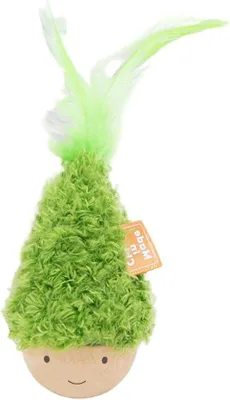 Productafbeelding van Kattenspeelgoed Wiebel - Interactief speeltje - Katten Vermaken - Zelfrechtend Ontwerp - 15 x 5 cm - Groen