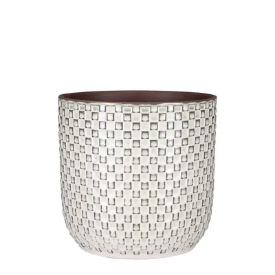 Produktbild von Mica Decorations Daan Blumentopf - H21 x Ø22 cm - Weiß
