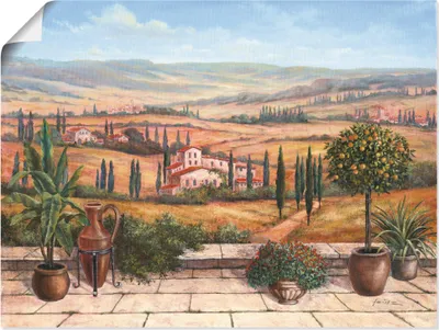 Produktbild von ARTland Poster Terrasse Größe: 60x45 cm