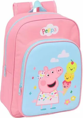 Produktbild von Schulrucksack Peppa Pig Blau Rosa 26 x 34 x 11 cm