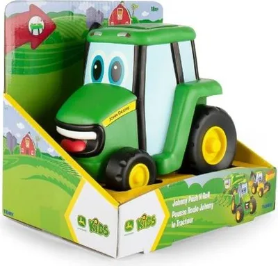 Obrázok produktu pre Tomy John Deere Johnny Push N Roll, Traktor, 1,5 rok / roky, Plast, Čierna, Zelená, Žltá