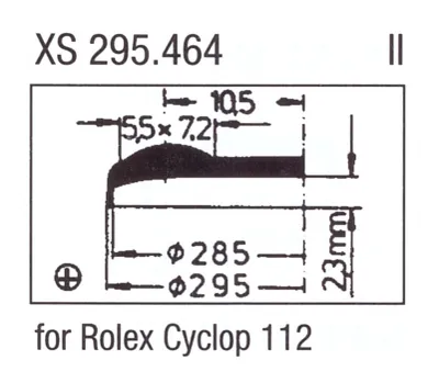Obrázok produktu pre Glas XS 295.464 Stülpglas mit Lupe Kunststoff