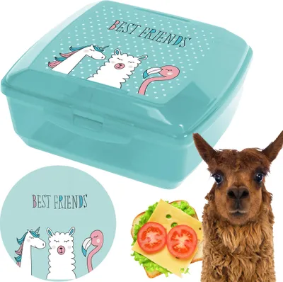 Immagine prodotto di Bambini Scatola per il pranzo Scatola per il pranzo Bento Scuola Colazione Llama Blu