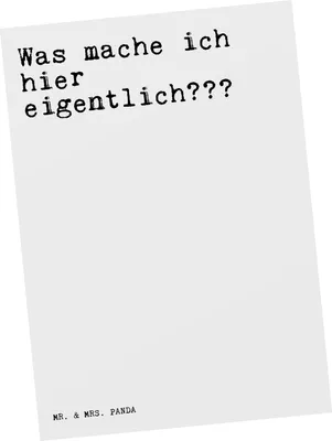 Produktbild von Mr. & Mrs. Panda Postkarte Was mache ich hier... - Weiß - Geschenk, Postkarten, Ansichtskarten, bildkarte, Spruch Sprüche Weisheiten Zitate Lustig Weisheit Worte