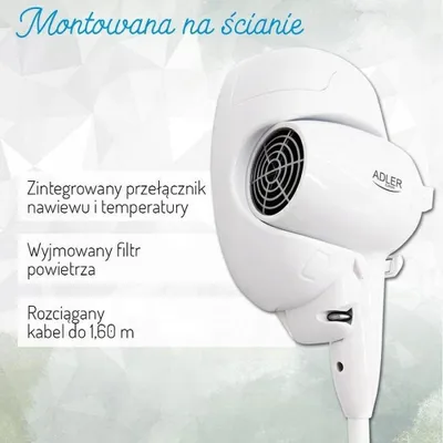 Obrázok produktu pre Adler AD 2252 sušič vlasov 1600 W White