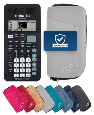 Produktbild von TI-30X Plus MP Taschenrechner mit Schutztasche im Jeans-Design hellgrau