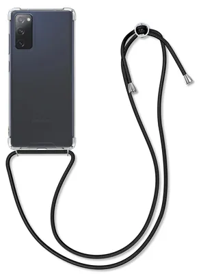 Produktbild von kwmobile Necklace Case kompatibel mit Samsung Galaxy S20 FE Hülle - Silikon Cover mit Handykette - Band Handyhülle Schwarz Transparent