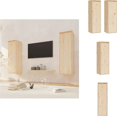 Produktbild von vidaXL Wandschränke 2 Stk. 30x30x100 cm Massivholz Kiefer -  Wandregale