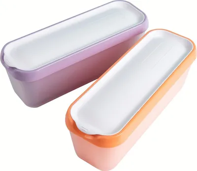 Produktbild von 2er-Set Eisbehälter für Speiseeis 1.5 L, Aufbewahrungsbehälter, Gefrierdosen, Eis-Container BPA-frei in Lebensmittelqualität