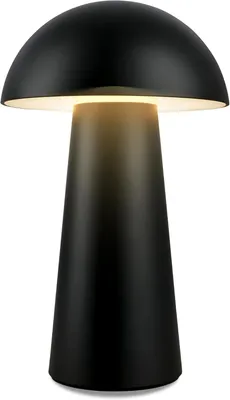 Image de Briloner Mini lampe de table LED sans fil, à intensité variable, tactile, sans fil, anti-éclaboussures, noir, Ø12 x 19,5 cm