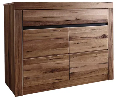 Produktbild von MASSIVMOEBEL24 Sideboard Wildeiche / Zerreiche 108x43x80 braun geölt MONTREUX #350