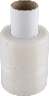 Produktbild von Wickelfolie transparent, Type 771023VK, Stretchfolie Verpackungsfolie Schutzfolie, schützt bindet bündelt, 23 my, Breite 100 mm, Länge 150 m, ohne Handabroller