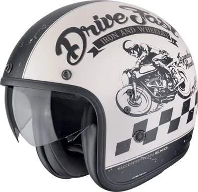 Produktbild von Scorpion Belfast Evo Drive Fast Jethelm, schwarz matt/beige, M (57/58)