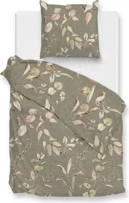 Produktbild von ZO!Home Sambuco Bettwäsche 135 Green Bettwäsche 1 x Bettbezug 135x200 + 1 x Kopfkissenbezug 80x80 Green Flora grün