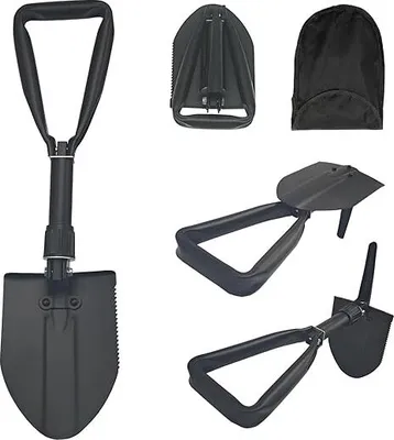 Produktbild von Klappschaufel Outdoor Camping Wandern Schaufel Klappschaufe Multifunktional-Klappschaufel Mit Tragetasche, FüR Gartenarbeit Camping ÜBerleben Schneeschaufeln Outdoor Autonotfall, Einfach Tragbar