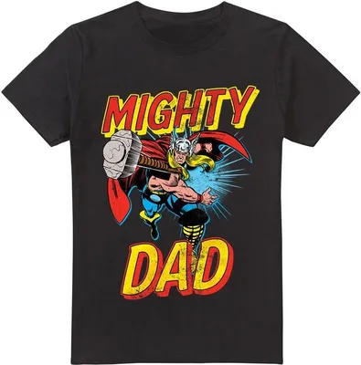 Productafbeelding van Thor - "Mighty Dad" T-shirt voor heren, model TV3579 (XXL), zwart