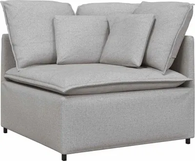 Produktbild von vidaXL Modulares Sofa Eckmodul mit Kissen Wolkengrau 100 cm