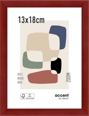 Produktbild von accent by nielsen Holz Bilderrahmen Zoom, 13x18 cm, Rot