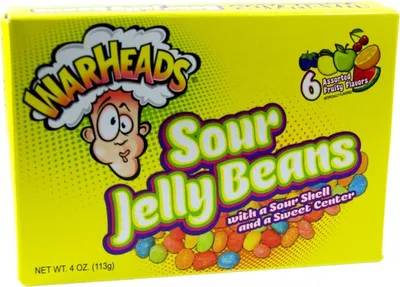 Produktbild von Warheads Sour Jelly Beans 113g (MHD ABGELAUFEN 25.05.2025)