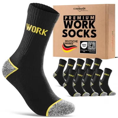Produktbild von Arbeitssocken Herren Baumwolle Work Socken Premium - 70104T 43-46 20 Paar