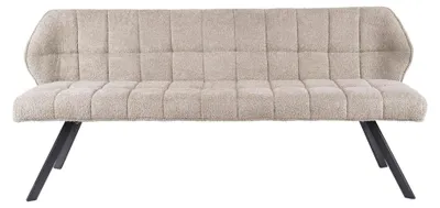 Image de Canapé de salle à manger FURNLUX Raster beige, crème et noir 180 cm / Couleur principale : beige / Dimensions : 180 x 81 x 58 cm