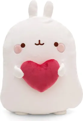Produktbild von NICI MOLANG Fleecedecke & Kuscheltier 2 in 1, Kuscheldecke Kinder und Erwachsene, weiß - Weiches Fleece, Flauschiges Kuscheltierbezug umwandelbar zur Reisedecke - 61680