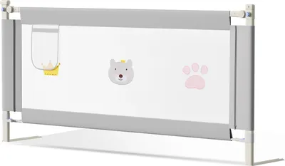 Produktbild von Jopassy 150cm Bettgitter Bettschutzgitter Kinderbettgitter Höhenverstellbar Babybettgitter Rausfallschutz Für Babys Und Kinder Familienbett und Kinderbett